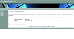 Desktop Screenshot of durhamlabel.com
